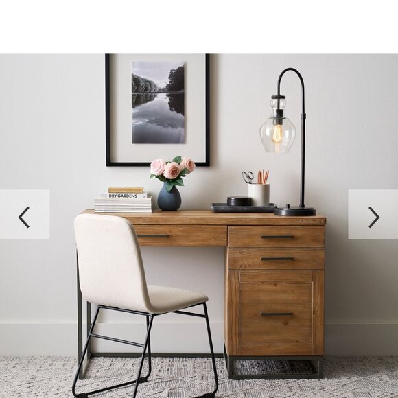 Pottery Barn Flynn Recycled Glass USB Table Lamp 27" - Picture 5 of 5